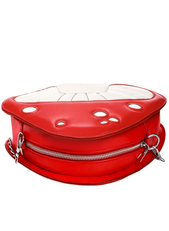 WRINGKIT Mushroom Crossbody Purses, PU Leather Shoulder Bags with Strap, Cute Unique Purses for Women Girl, Lovely Novelty Christmas Mushroom Gifts - Image 4